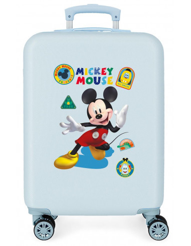 TROLLEY ABS 55CM.4R. MICKEY ALL SMILE AZUL